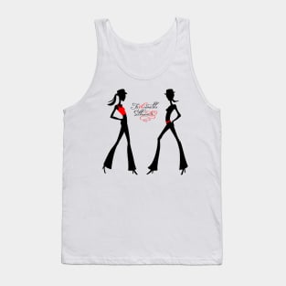 Black silhouette of fashion girls Tank Top